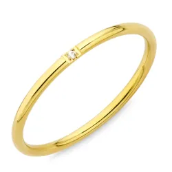 vedenkestävät zirkoni sormus kullattu teräs - OCEANA