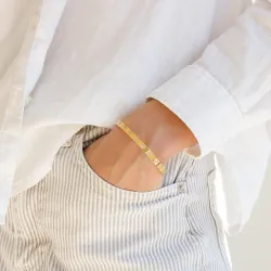 vedenkestävät sydän rannerengas kullattu teräs - OCEANA