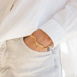 vedenkestävät rannerengas kullattu teräs - OCEANA