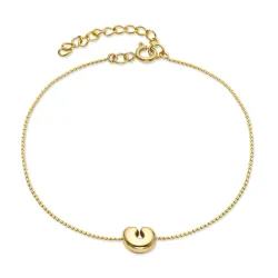 vedenkestävät c-kirjain rannekoru kullattu teräs - OCEANA