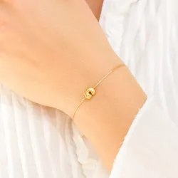 vedenkestävät c-kirjain rannekoru kullattu teräs - OCEANA