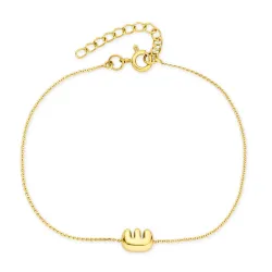 vedenkestävät e-kirjain rannekoru kullattu teräs - OCEANA