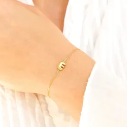 vedenkestävät e-kirjain rannekoru kullattu teräs - OCEANA