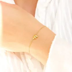 vedenkestävät f-kirjain rannekoru kullattu teräs - OCEANA