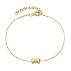 vedenkestävät i-kirjain rannekoru kullattu teräs - OCEANA