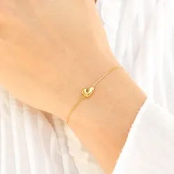 vedenkestävät j-kirjain rannekoru kullattu teräs - OCEANA