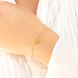 vedenkestävät r-kirjain rannekoru kullattu teräs - OCEANA