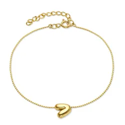 vedenkestävät v-kirjain rannekoru kullattu teräs - OCEANA