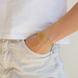 vedenkestävät rannekoru kullattu teräs - OCEANA