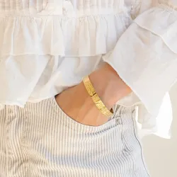 vedenkestävät rannerengas kullattu teräs - OCEANA