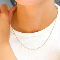 vedenkestävät kaulaketju kullattu teräs - OCEANA