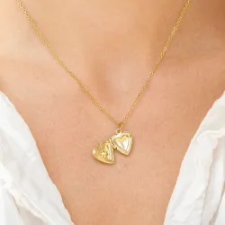 vedenkestävät sydän kaulaketju, jossa on riipus kullattu teräs - OCEANA