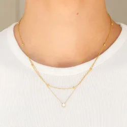 vedenkestävät kaulaketju kullattu teräs - OCEANA