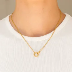 vedenkestävät pyöreä kaulaketju kullattu teräs - OCEANA