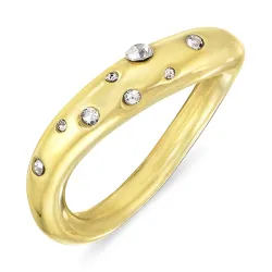 vedenkestävät zirkoni sormus kullattu teräs - OCEANA