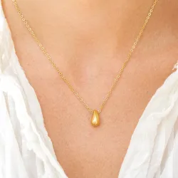 vedenkestävät kaulaketju, jossa on riipus kullattu teräs - OCEANA