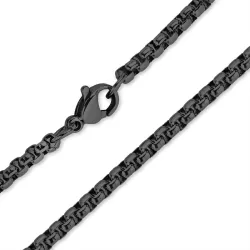 vedenkestävät kaulaketju musta teräs 55 cm x 3 mm  - OCEANA