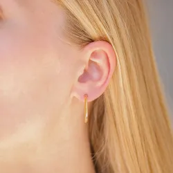 23 mm vedenkestävät rengaskorvakorut  kullattu teräs - OCEANA