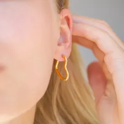 vedenkestävät sydän rengas  kullattu teräs - OCEANA