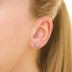 5 mm vedenkestävät nappikorvakorut  teräs - OCEANA