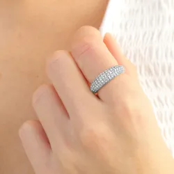 vedenkestävät zirkoni sormus teräs - OCEANA