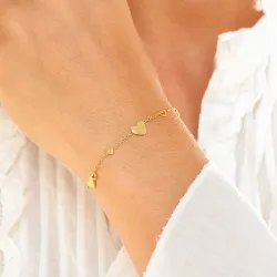 vedenkestävät sydän rannekoru kullattu teräs - OCEANA