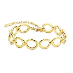 vedenkestävät rannekoru kullattu teräs 16 + 5 cm x 9,5 mm  - OCEANA