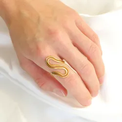 vedenkestävät säädettävissä sormus kullattu teräs - OCEANA