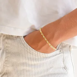 vedenkestävät sydän rannerengas kullattu teräs  x 4,25 mm  - OCEANA