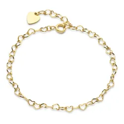 sydän rannekoru kullattu teräs - OCEANA