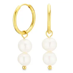 vedenkestävät helmi rengas  kullattu teräs - OCEANA