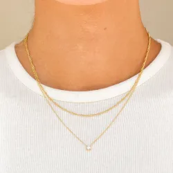 vedenkestävät kaulaketju kullattu teräs - OCEANA