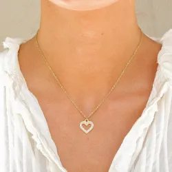 vedenkestävät sydän kaulaketju kullattu teräs - OCEANA