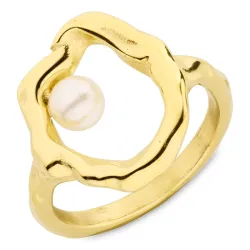 vedenkestävät helmi sormus kullattu teräs - OCEANA