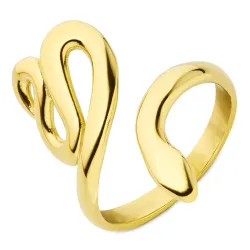 vedenkestävät käärme sormus kullattu teräs - OCEANA