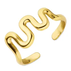 vedenkestävät säädettävissä sormus kullattu teräs - OCEANA