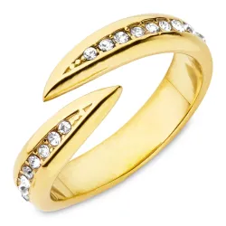 vedenkestävät zirkoni sormus kullattu teräs - OCEANA