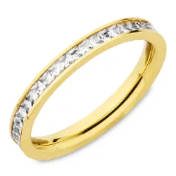 vedenkestävät zirkoni sormus kullattu teräs - OCEANA