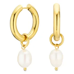 vedenkestävät helmi rengas  kullattu teräs - OCEANA