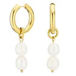 vedenkestävät helmi rengas  kullattu teräs - OCEANA