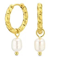 vedenkestävät helmi rengas  kullattu teräs - OCEANA