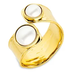 vedenkestävät helmi sormus kullattu teräs - OCEANA