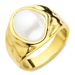 vedenkestävät helmi sormus kullattu teräs - OCEANA