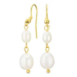 vedenkestävät helmi korvarenkaat  kullattu teräs - OCEANA