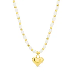 vedenkestävät sydän kaulaketju kullattu teräs - OCEANA