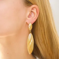 vedenkestävät korvarenkaat  kullattu teräs - OCEANA