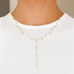 vedenkestävät kaulaketju kullattu teräs - OCEANA