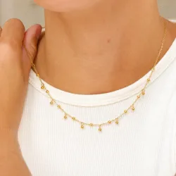 vedenkestävät kuula kaulaketju kullattu teräs - OCEANA