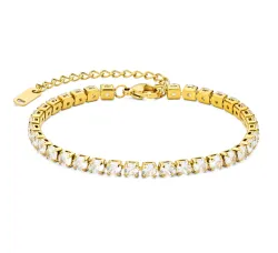 vedenkestävät zirkoni rannekoru kullattu teräs - OCEANA