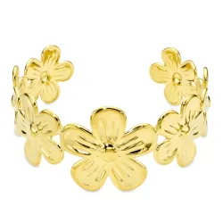 vedenkestävät kukka rannekoru kullattu teräs - OCEANA